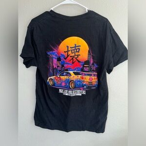 Boxset Destroyers Car Tokyo/Los Angeles Graphic Cotton Black T-Shirt size medium